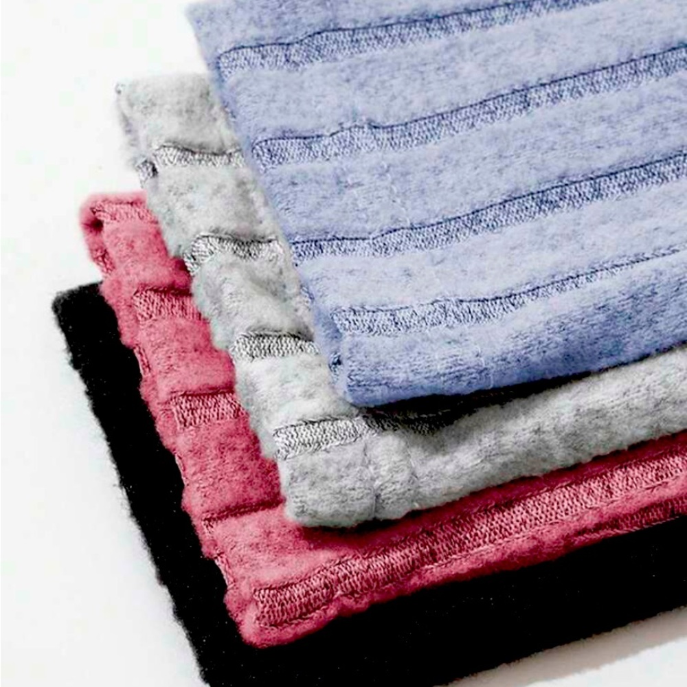 Solid Color Ribbed Knit T-Shirts - Picture 4 of 7